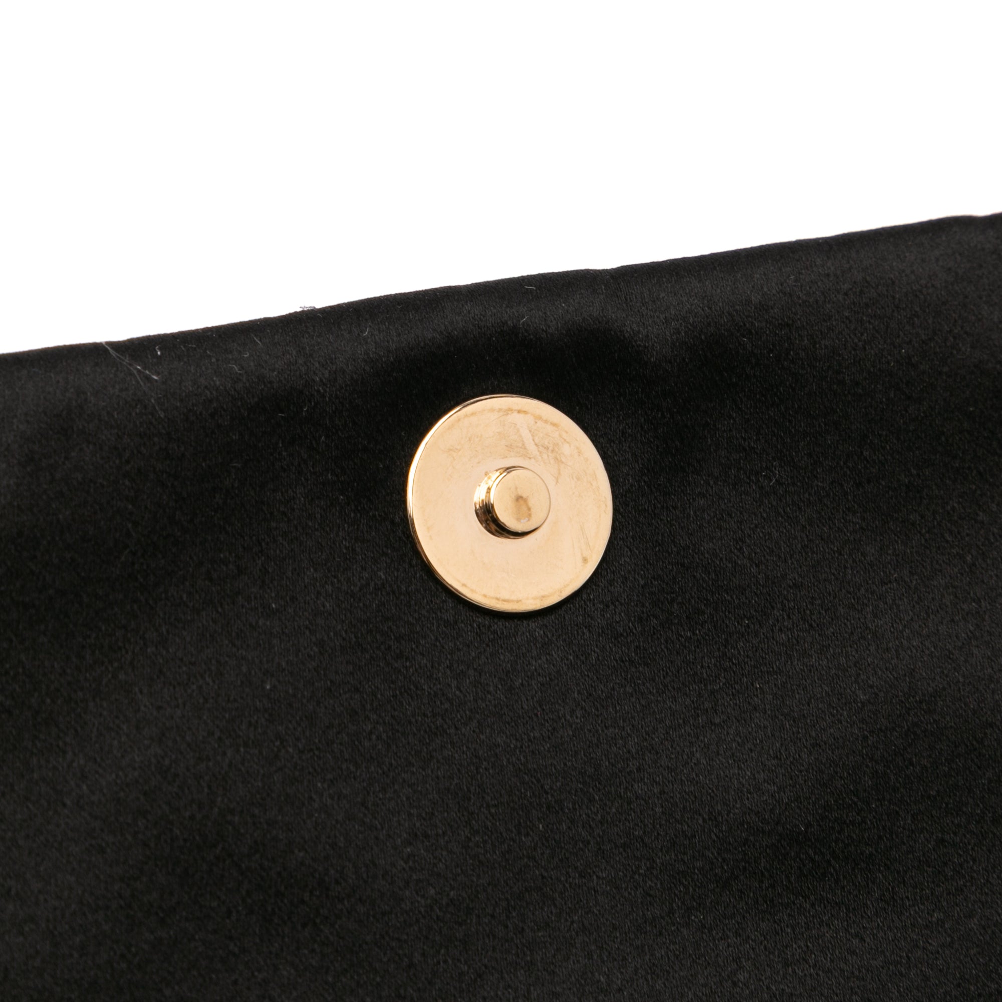 CC Quilted Satin Butterfly Chain Clutch