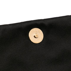 CC Quilted Satin Butterfly Chain Clutch
