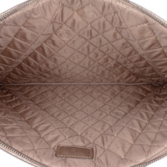 Large Quilted Metallic Lambskin O Case Clutch