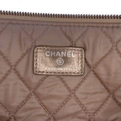 Large Quilted Metallic Lambskin O Case Clutch