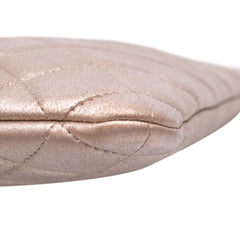 Large Quilted Metallic Lambskin O Case Clutch