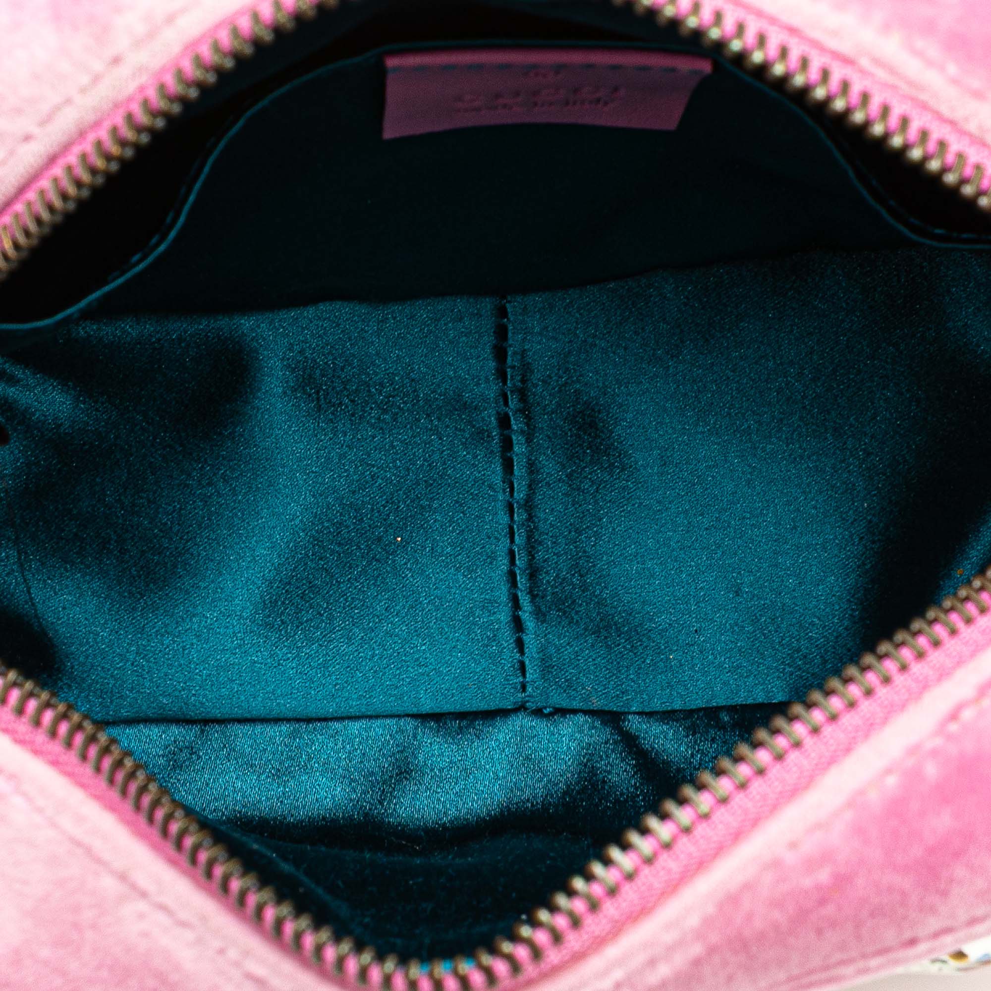 Mini GG Marmont Crystal Embellished Matelasse Velvet Crossbody