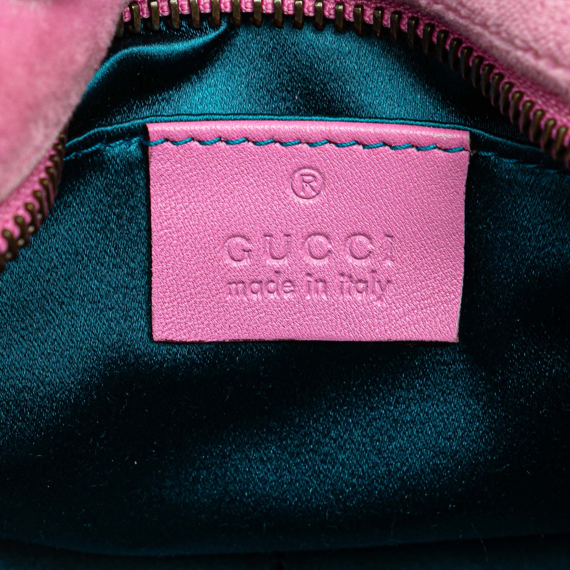 Mini GG Marmont Crystal Embellished Matelasse Velvet Crossbody