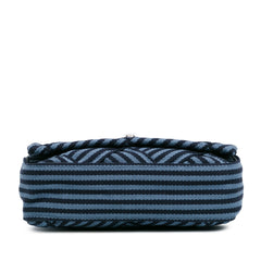 Canvas Stripe Flap Bag