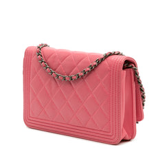 Lambskin Boy Wallet On Chain