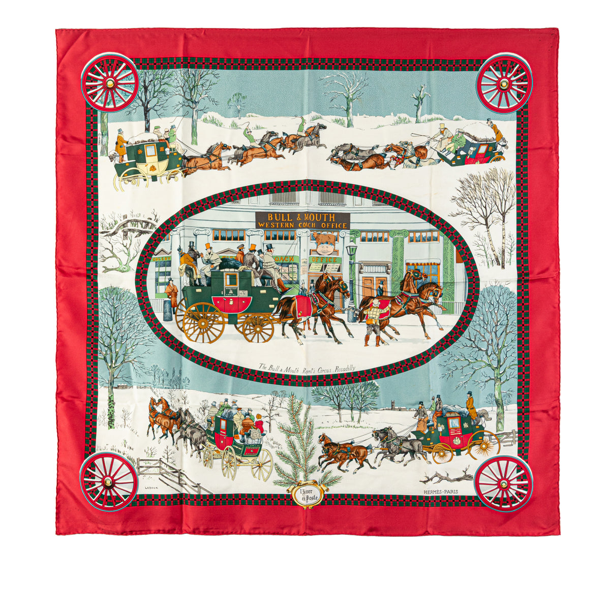 Bull & Mouth Western Coach Office Silk Scarf
