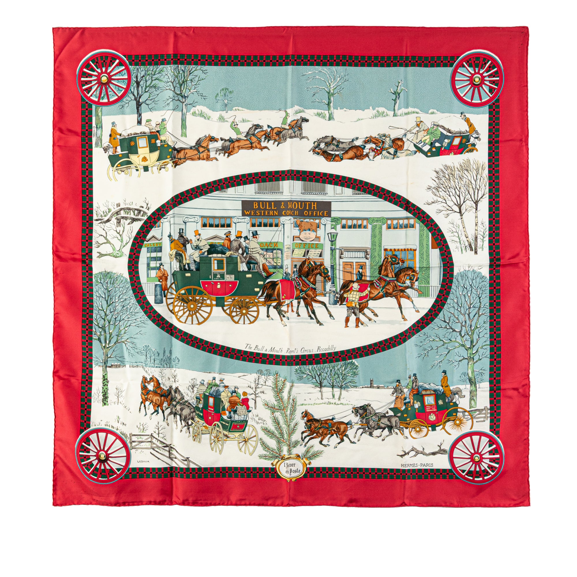 Bull & Mouth Western Coach Office Silk Scarf
