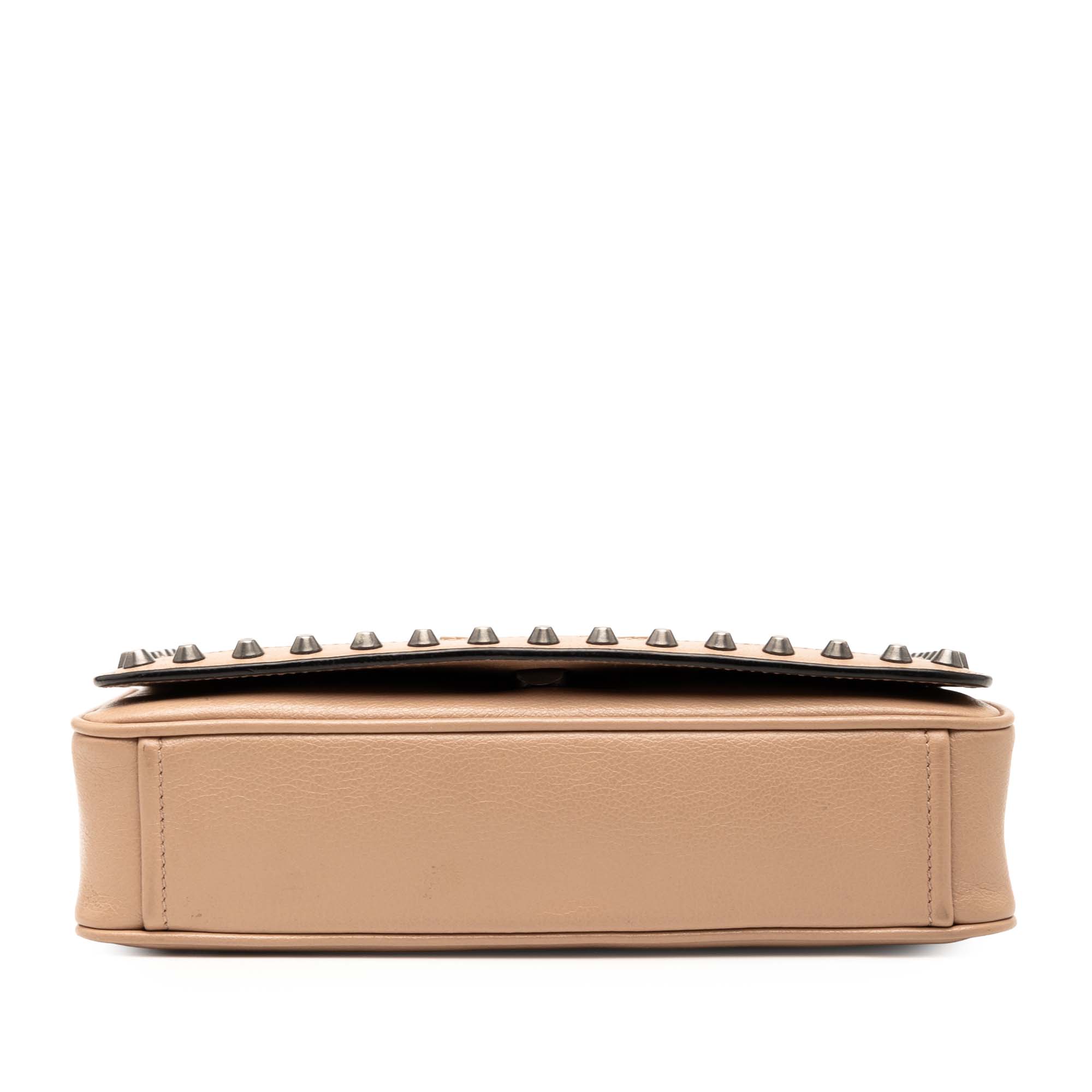 Glace Calfskin Studded Crossbody