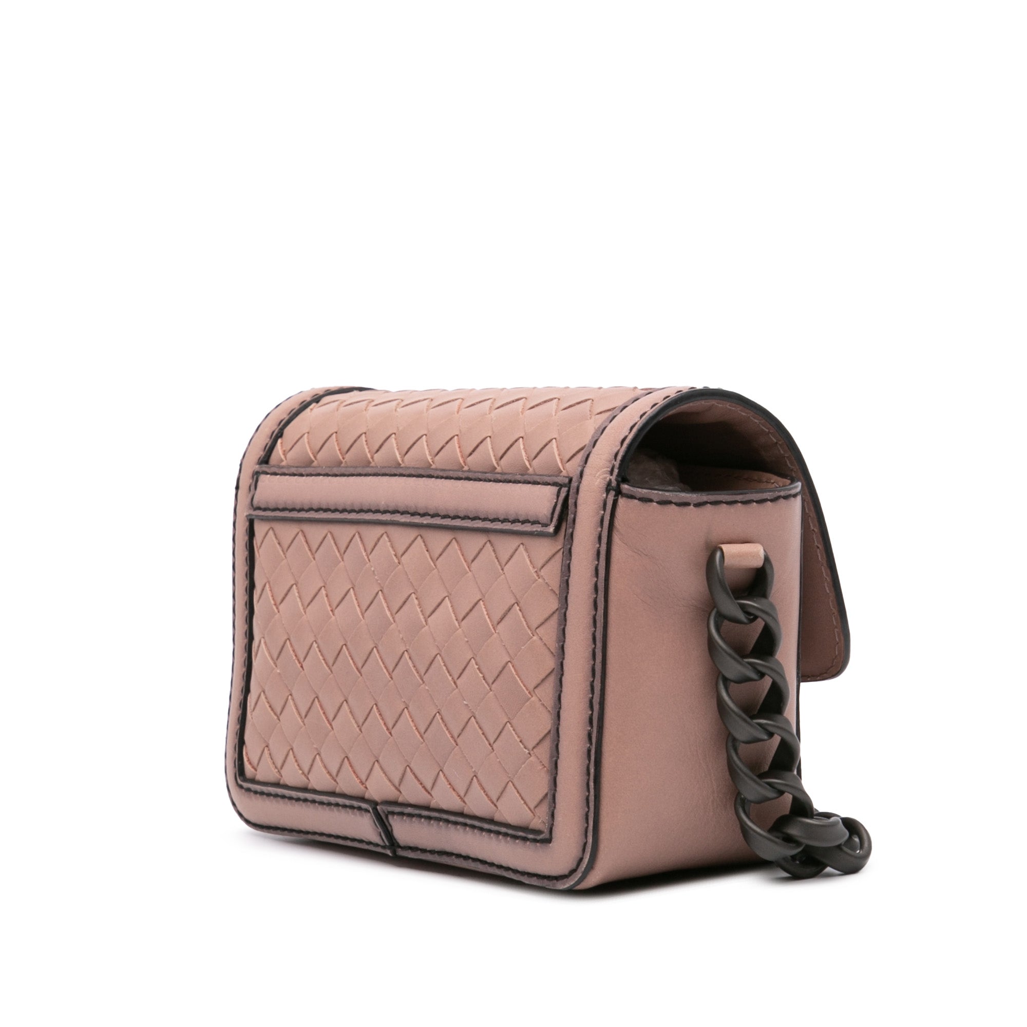 Nappa Intrecciato Mirror Lens Shoulder Bag