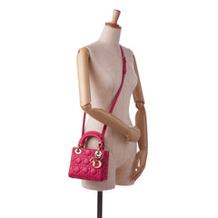 Mini Lambskin Cannage Lady Dior