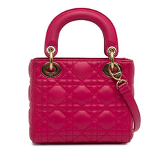 Mini Lambskin Cannage Lady Dior
