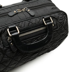 Paris New York Quilted Nylon Duffle Handbag
