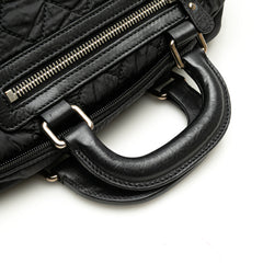 Paris New York Quilted Nylon Duffle Handbag