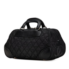 Paris New York Quilted Nylon Duffle Handbag