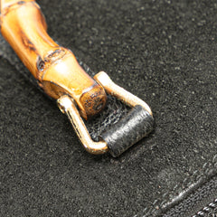Suede Bamboo Wallet On Strap