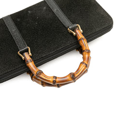 Suede Bamboo Wallet On Strap