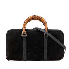 Suede Bamboo Wallet On Strap