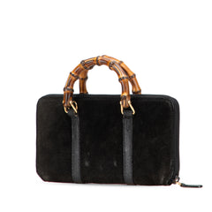 Suede Bamboo Wallet On Strap