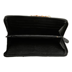 Suede Bamboo Wallet On Strap