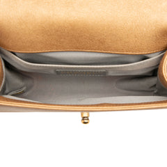 Small Quilted Metallic Lambskin Interwoven CC Boy Flap