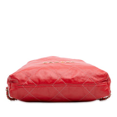 Large Shiny Quilted Calfskin 22 Backpack