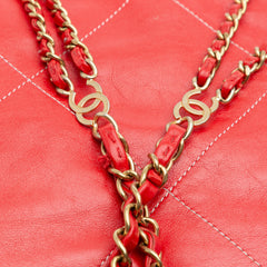 Large Shiny Quilted Calfskin 22 Backpack