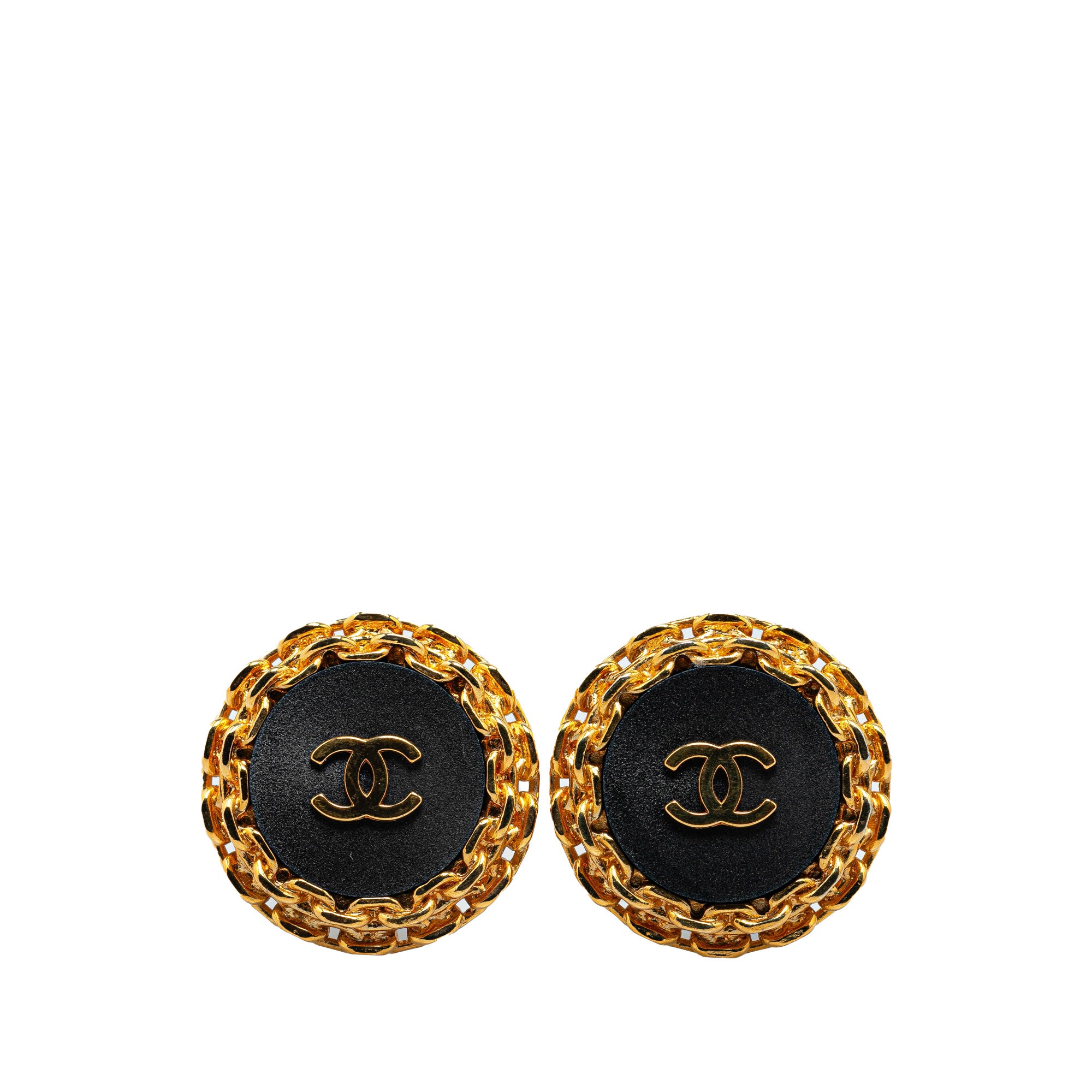 Gold Plated CC Clip On Earrings