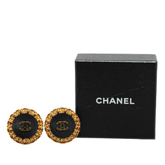 Gold Plated CC Clip On Earrings