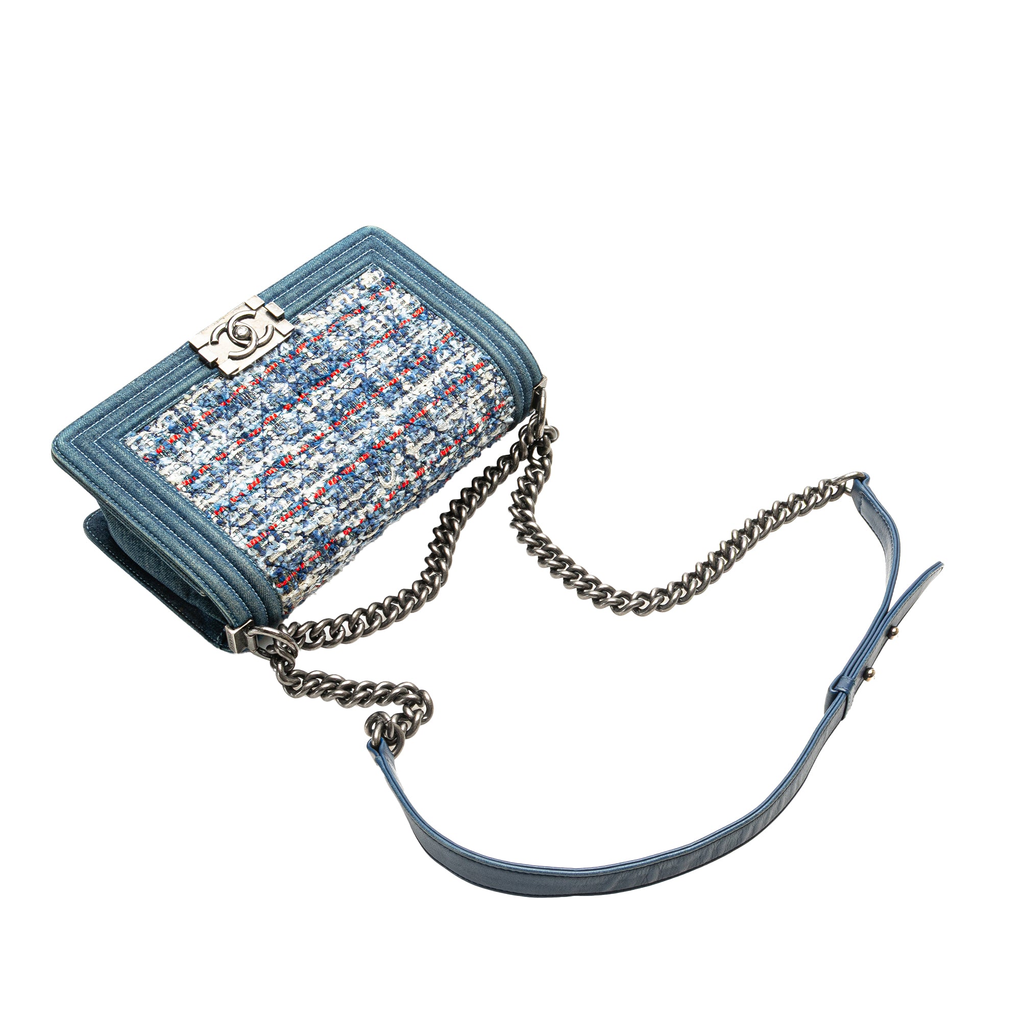 Medium Denim and Tweed Boy Bag