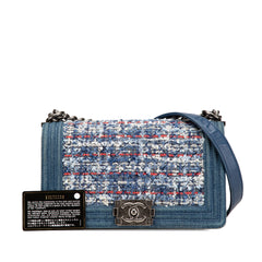 Medium Denim and Tweed Boy Bag