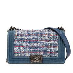 Medium Denim and Tweed Boy Bag