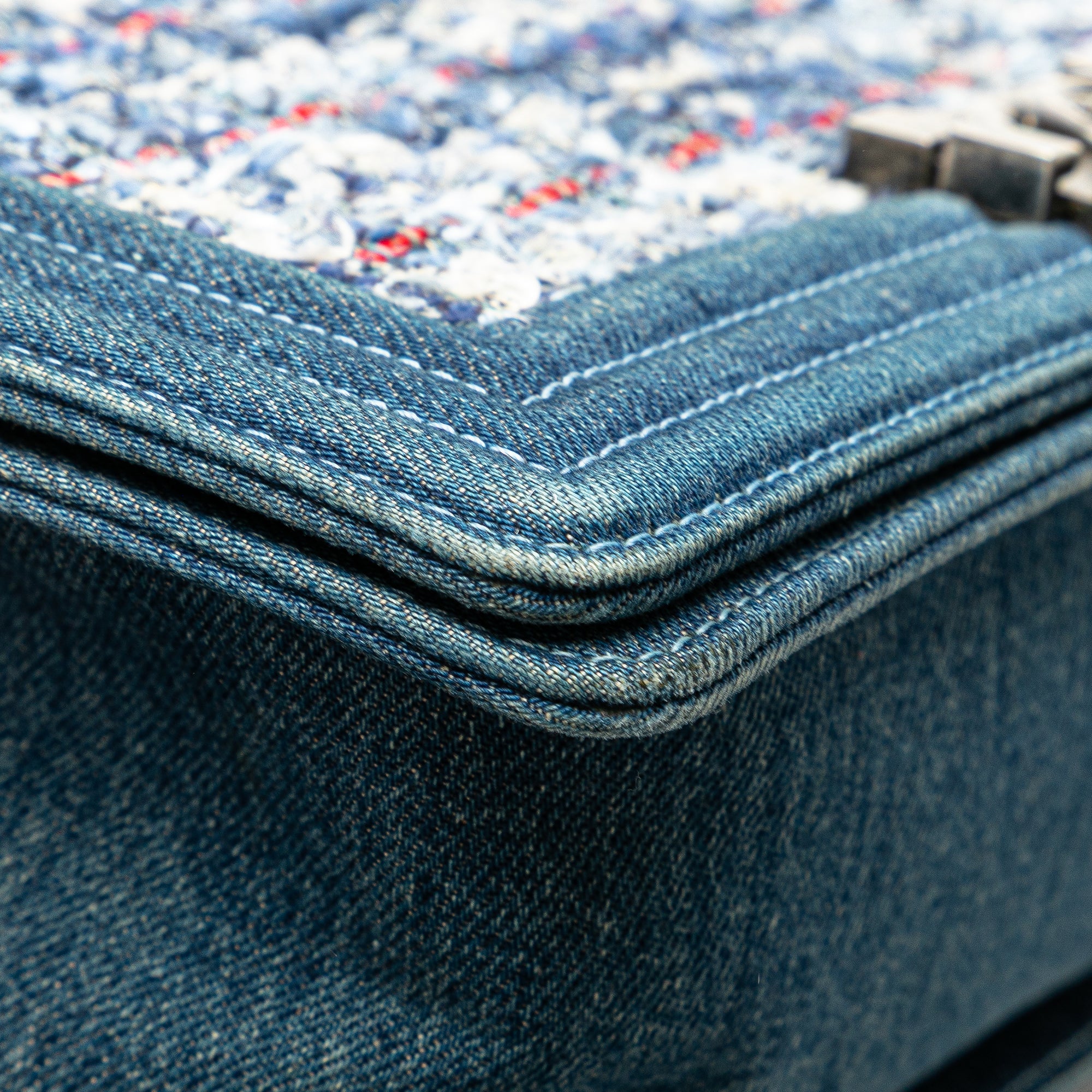 Medium Denim and Tweed Boy Bag