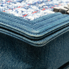Medium Denim and Tweed Boy Bag