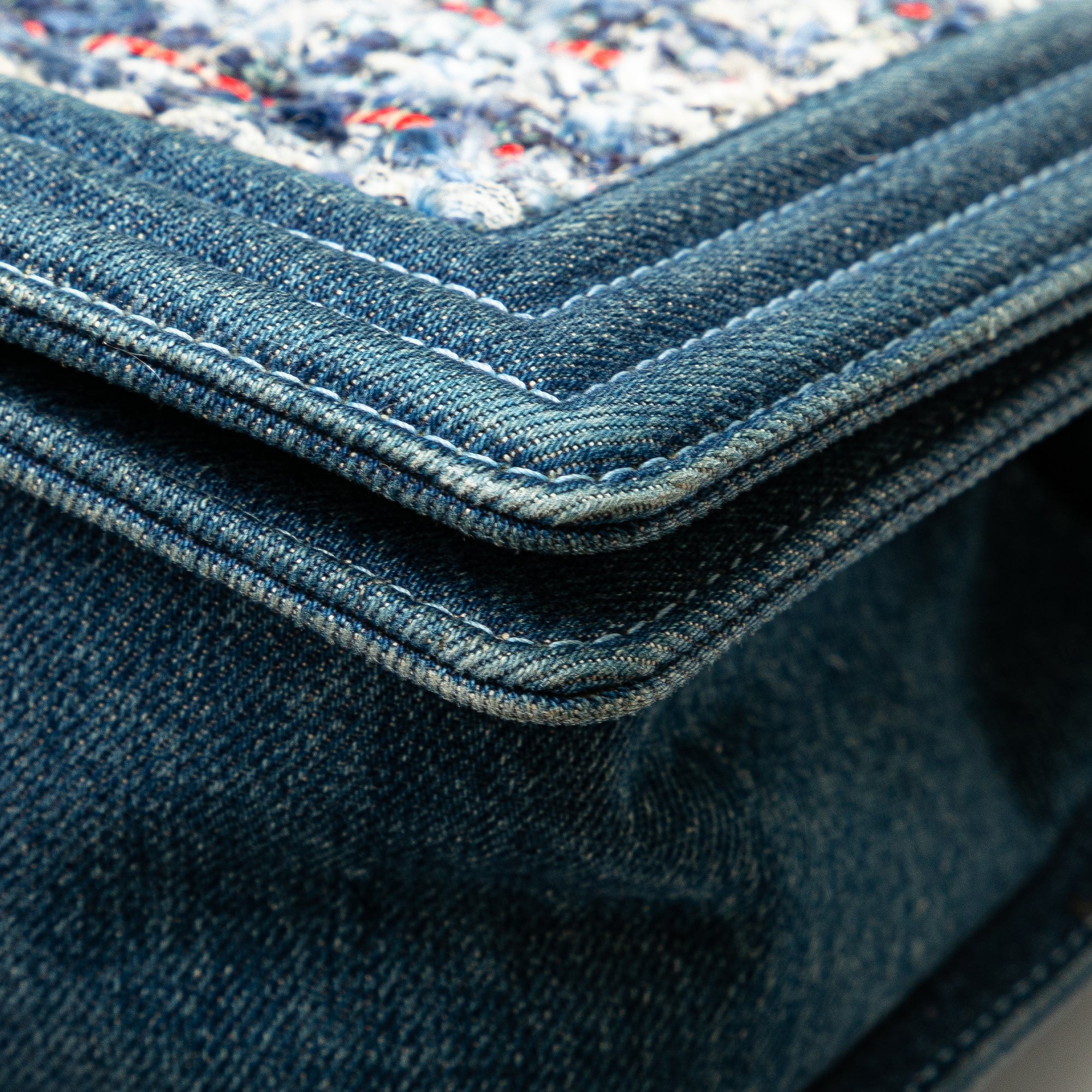 Medium Denim and Tweed Boy Bag