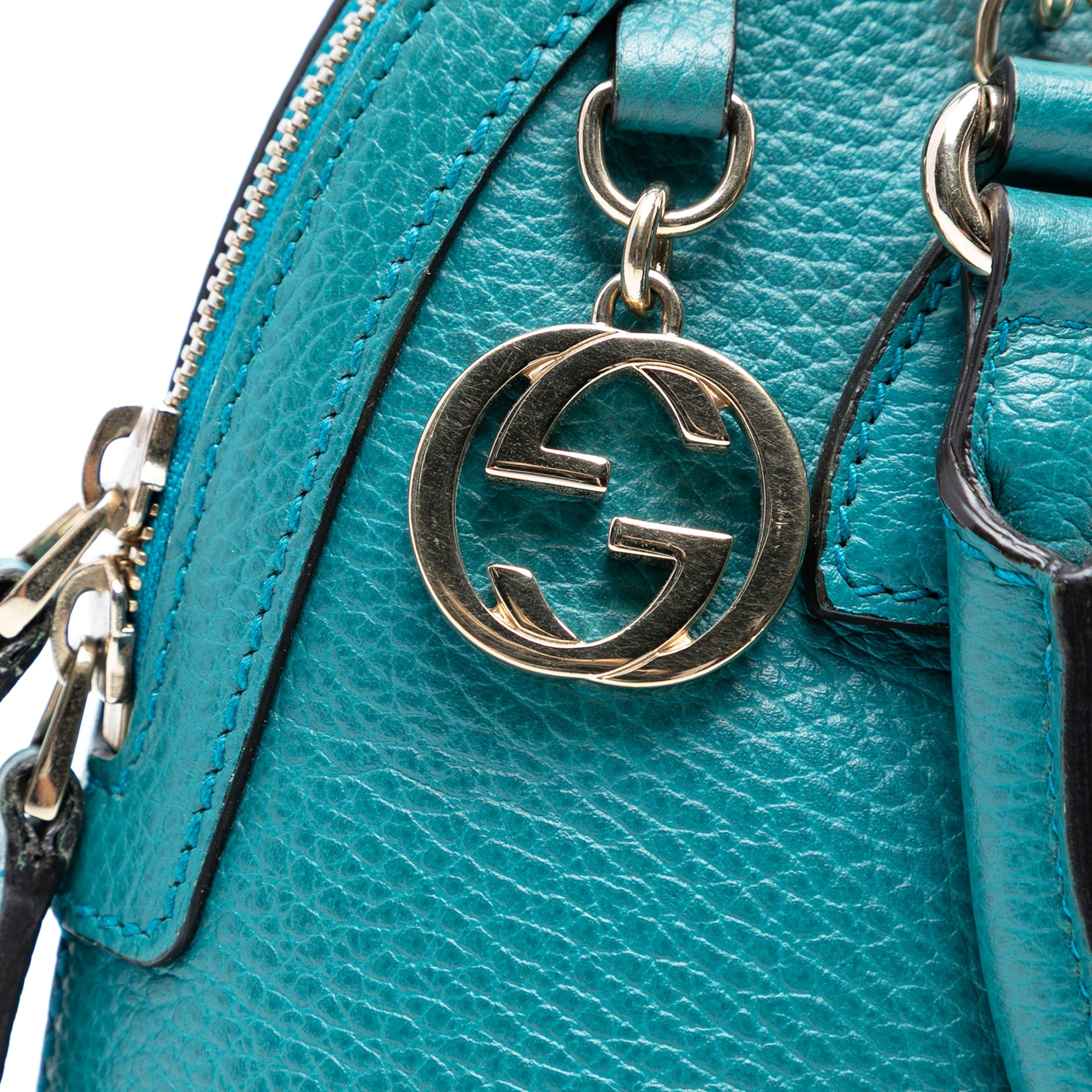 Mini Leather GG Charm Dome Satchel