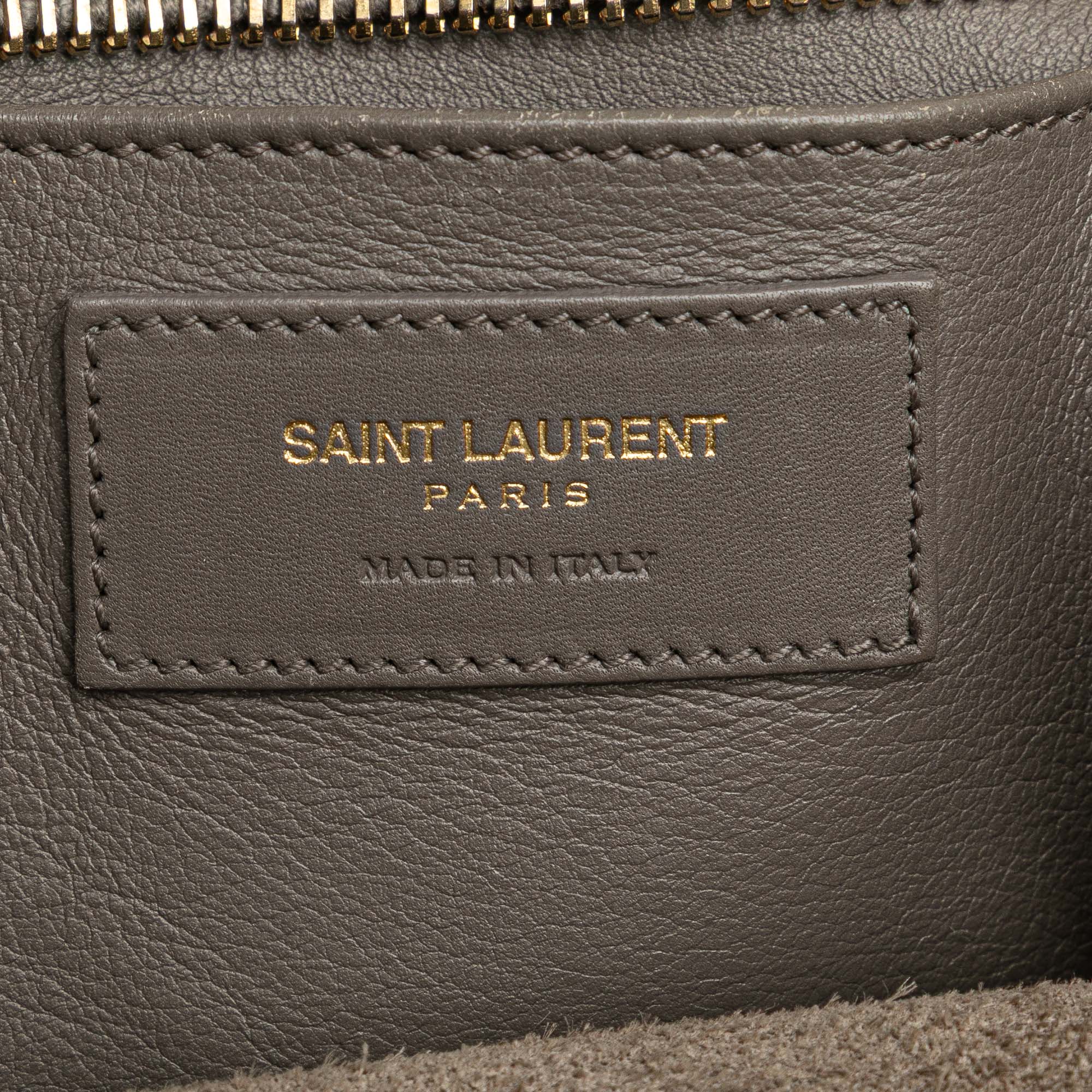 Small Leather Monogram Cabas Satchel