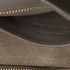 Small Leather Monogram Cabas Satchel