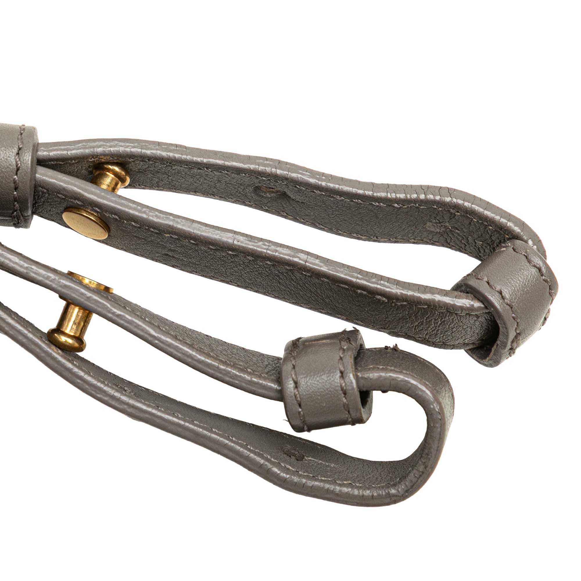 Small Leather Monogram Cabas Satchel