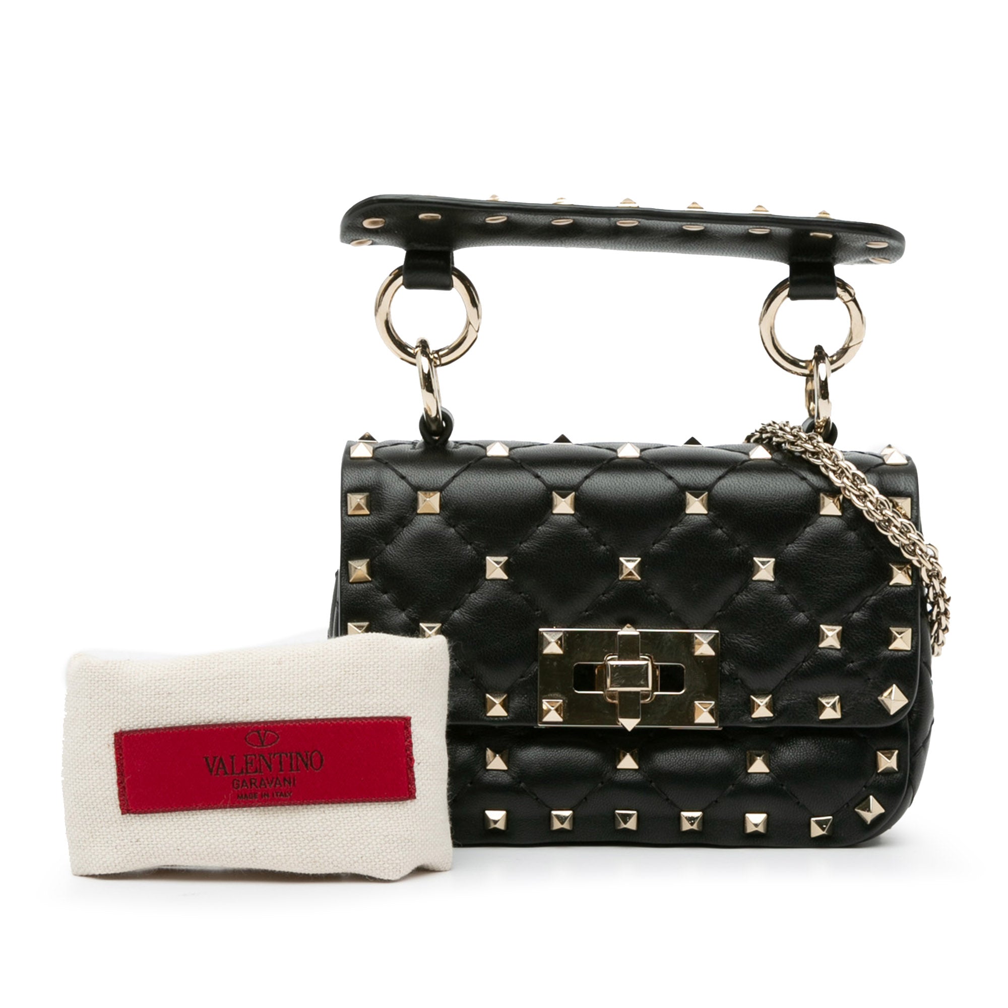 Micro Calfskin RockStud Spike Satchel