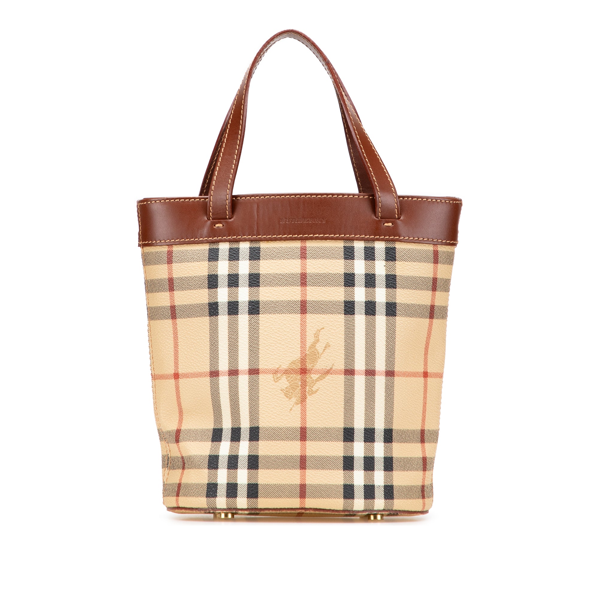 Haymarket Check Coated Canvas Bucket Bag