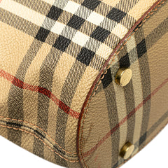 Haymarket Check Coated Canvas Bucket Bag