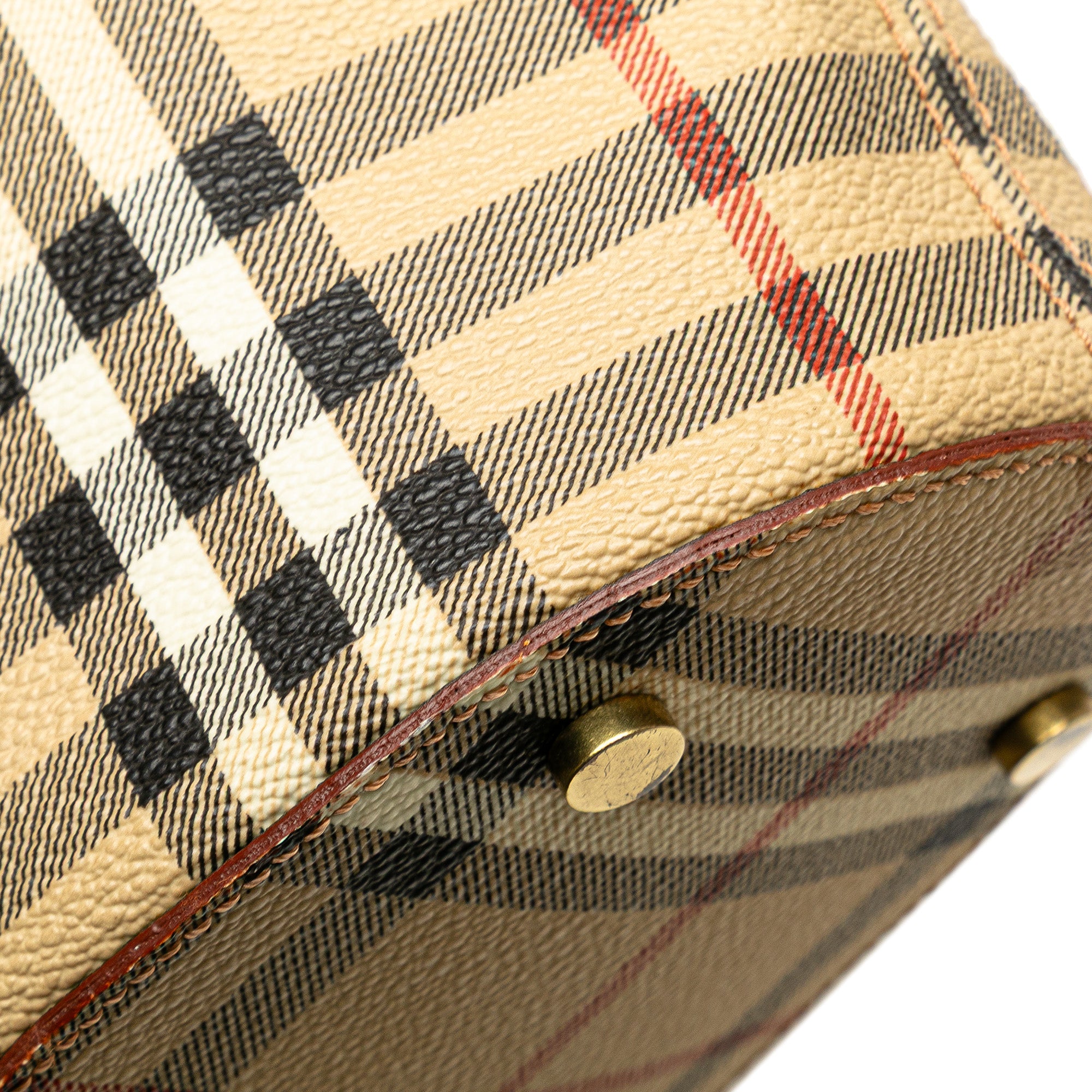 Haymarket Check Coated Canvas Bucket Bag