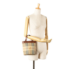 Haymarket Check Coated Canvas Bucket Bag