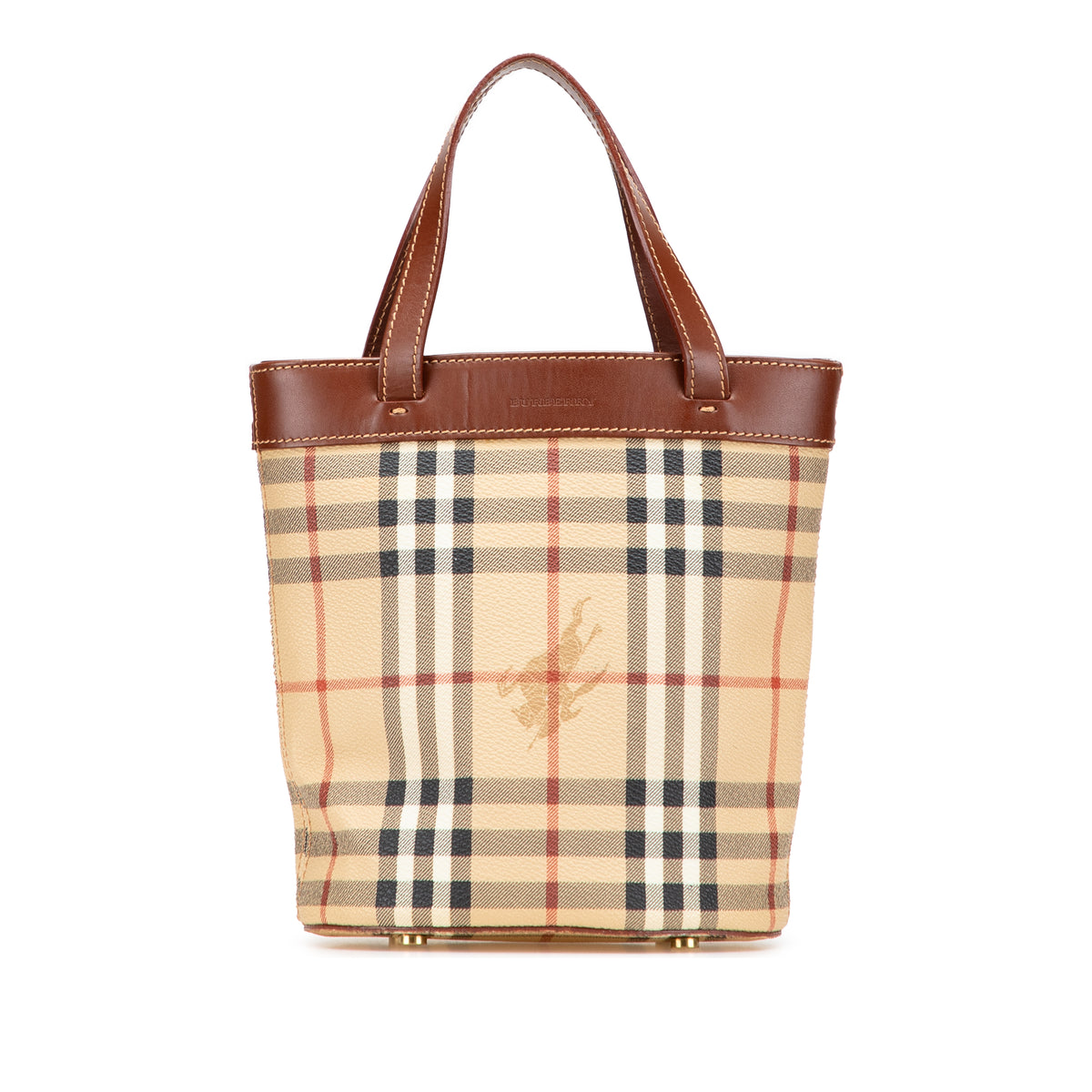 Haymarket Check Coated Canvas Bucket Bag