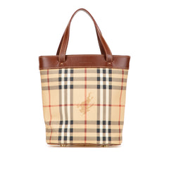 Haymarket Check Coated Canvas Bucket Bag