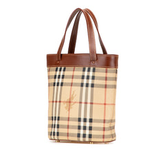 Haymarket Check Coated Canvas Bucket Bag