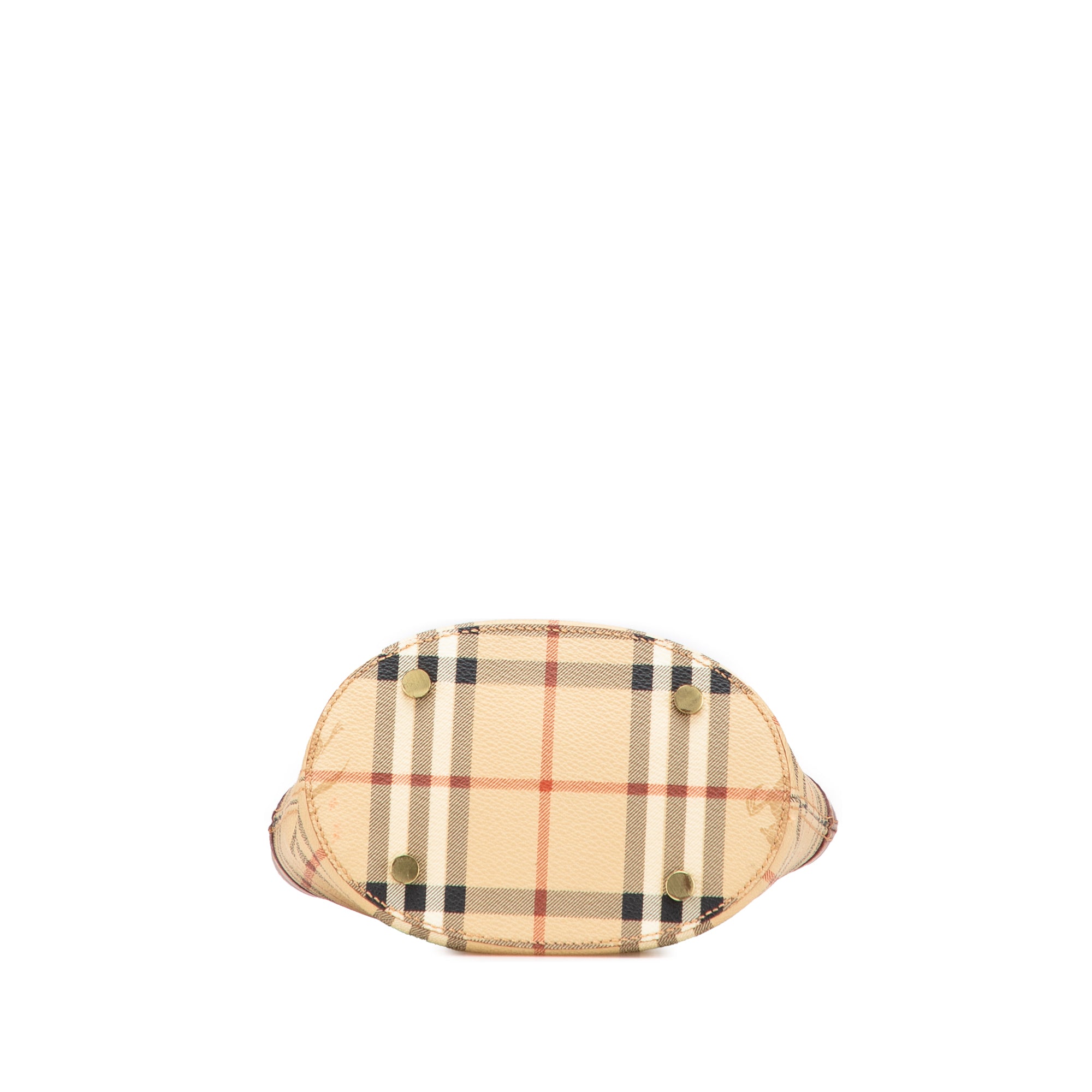 Haymarket Check Coated Canvas Bucket Bag