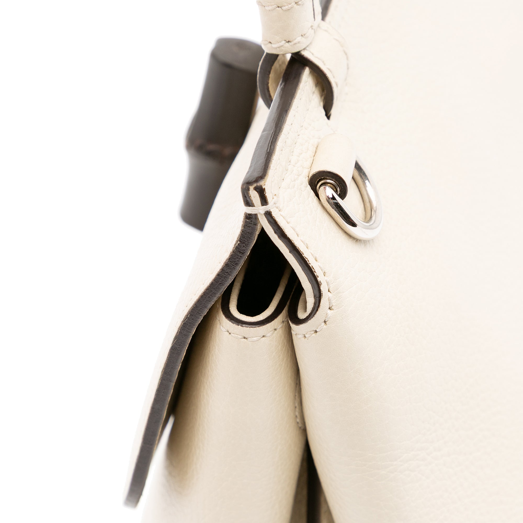 Small Leather Bamboo Daily Satchel