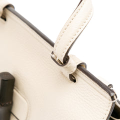 Small Leather Bamboo Daily Satchel