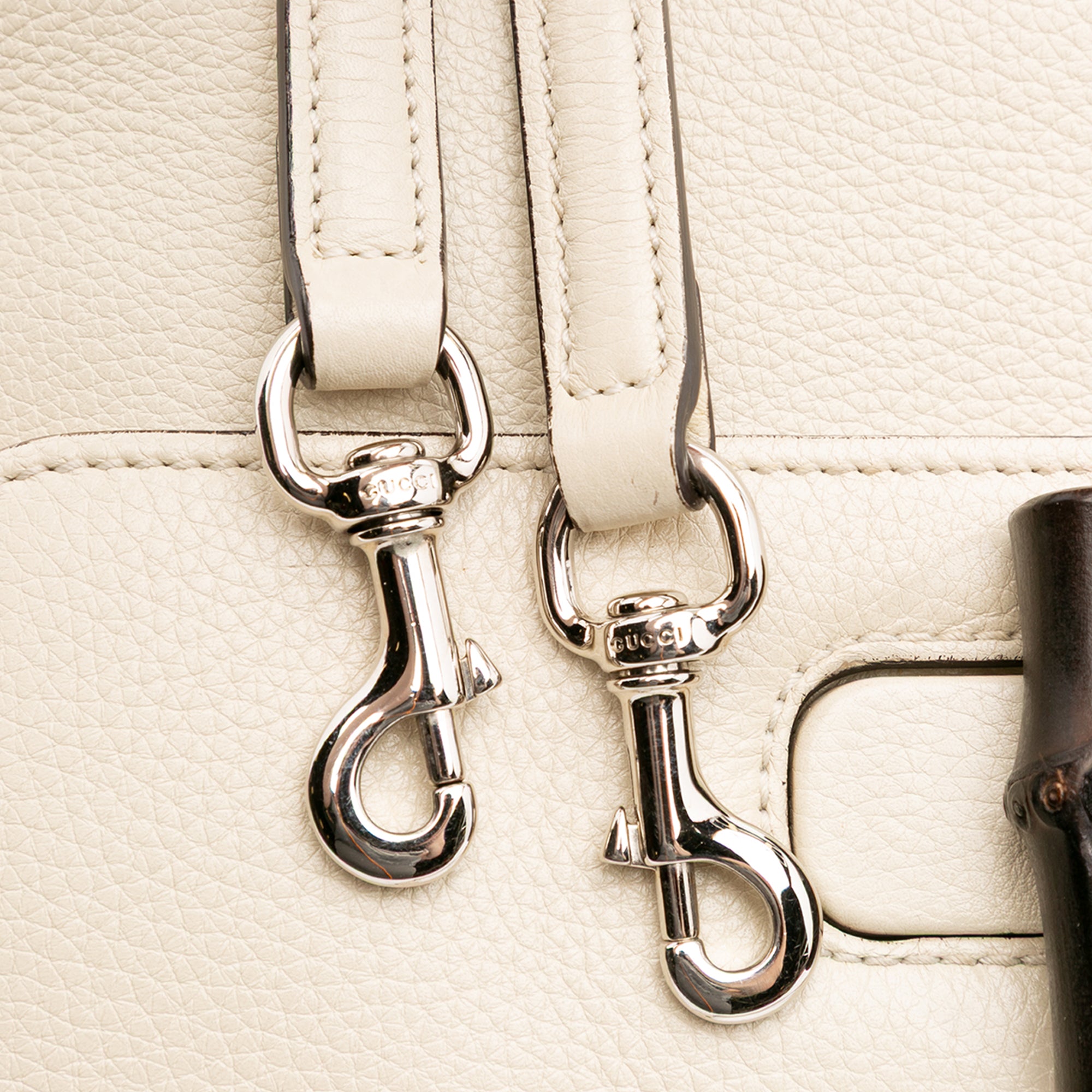 Small Leather Bamboo Daily Satchel